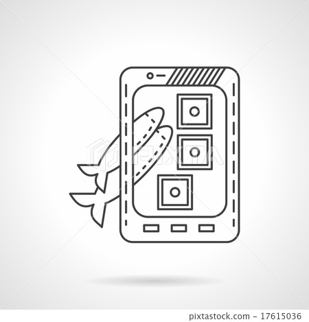 Fish photo line vector icon Fish photo line vector icon 17615036