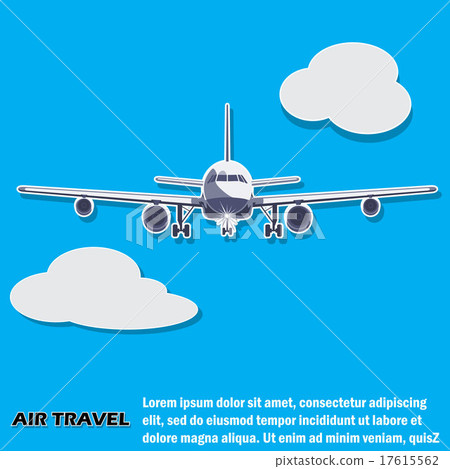 Plane on the clear blue sky Plane on the clear blue sky 17615562
