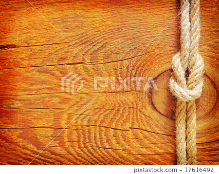 rope on wooden background rope on wooden background 17616492