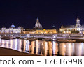 Night view along the river of Old Town of Dresden, Germany 17616998