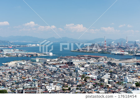 Wakamatsu city area and Dokai Bay 17618454