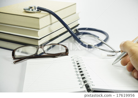 Book, Stethoscope and Glasses - Conceptual Book, Stethoscope and Glasses - Conceptual 17619956