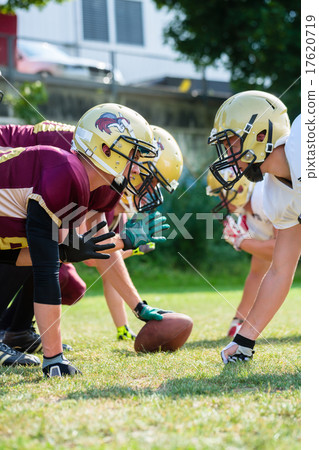 American football game - attack in progress American football game - attack in progress 17620719
