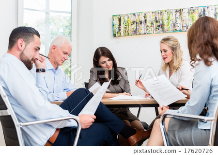 Lawyers having team meeting in law firm Lawyers having team meeting in law firm 17620726