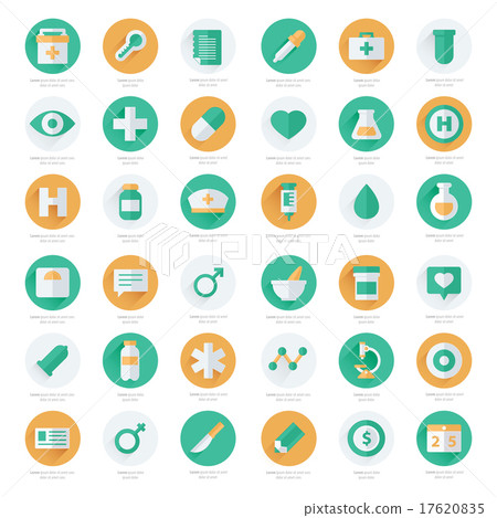 Set of flat Medical icons Set of flat Medical icons 17620835