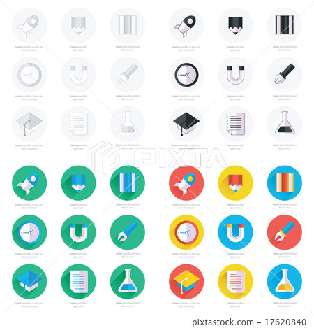 school Web icons set 17620840