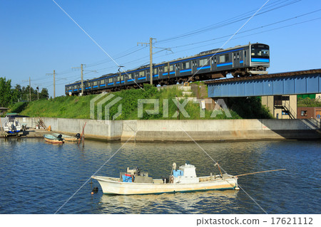 Matsushima-machi · Sengokuji line 205 crossing Takagi River Matsushima-machi · Sengokuji line 205 crossing Takagi River 17621112
