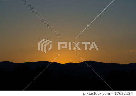 Sunset on a sunny day 17622124