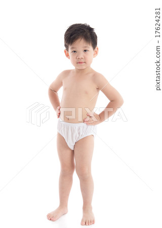 Cute asian child in underpants 17624281