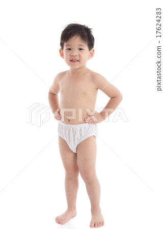 Cute asian child in underpants 17624283