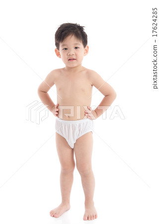 Cute asian child in underpants 17624285