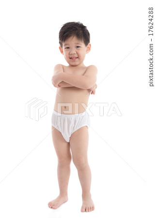 Cute asian child in underpants 17624288