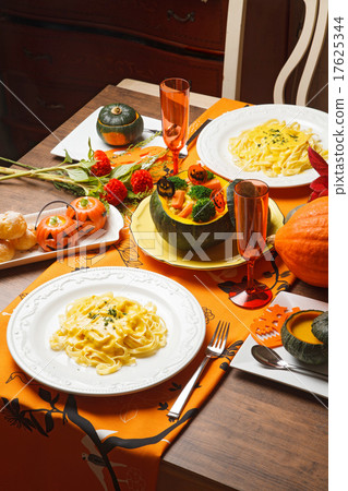 南瓜奶油意大利細麵條 17625344