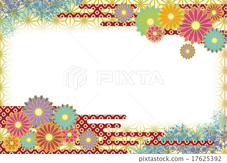 Chrysanthemum postcard red 17625392