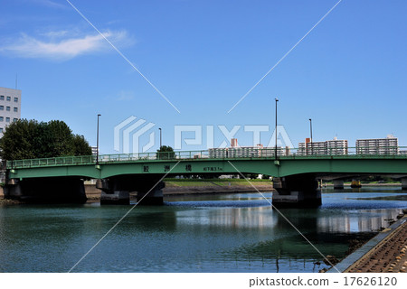 在Katsushima運河的Sharksu橋樑 17626120