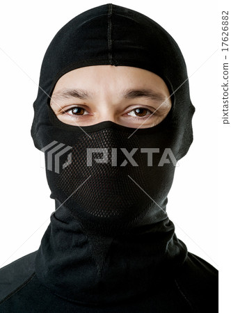 Young sexy man in black ski mask Young sexy man in black ski mask 17626882