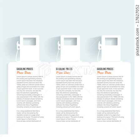 Set of banners with jerrycan.  gas pump on white 17627052