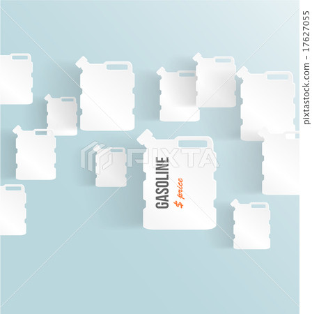 Set of banners with jerrycan.  gas pump on white 17627055