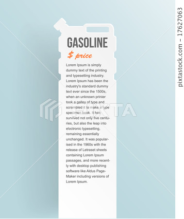 Set of banners with jerrycan.  gas pump on white 17627063