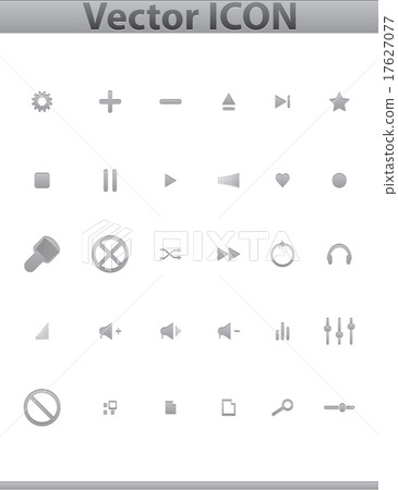 Vector blue Media and Entertainment Web Icons 17627077