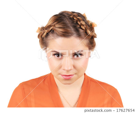 Pretty girl with thick long braid. 17627654