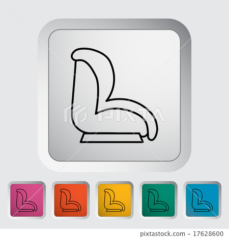 Child car seat flat icon. 17628600