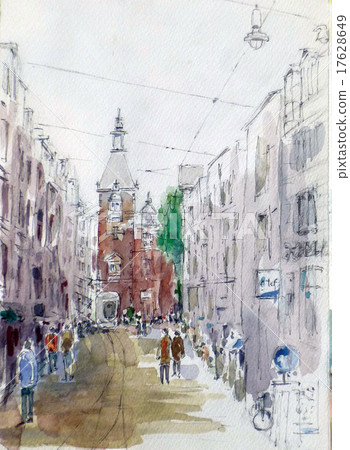 素描在阿姆斯特丹 17628649