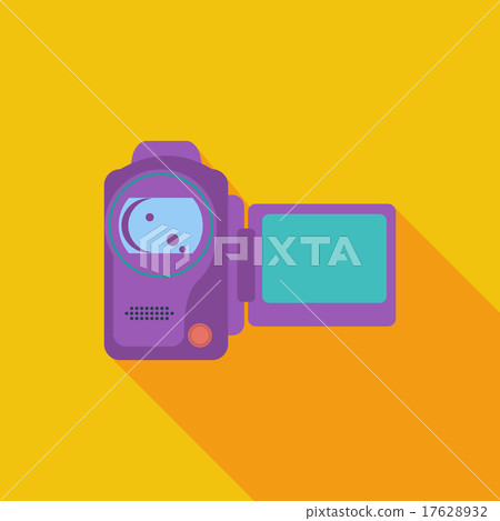 Video camera single flat icon. - Stock Illustration [17628932] - PIXTA
