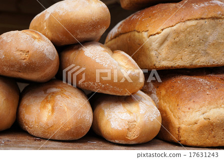 Traditional baked white bread. 17631243