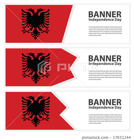 albania Flag banners collection independence day 17631244