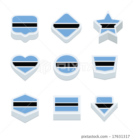 botswana flags icons and button set nine styles botswana flags icons and button set nine styles 17631317