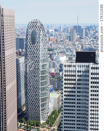 東京新宿fukutoshin高層建築街 照片素材 圖片 圖庫