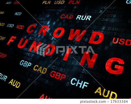 Finance concept: Crowd Funding on Digital Finance concept: Crowd Funding on Digital 17633384