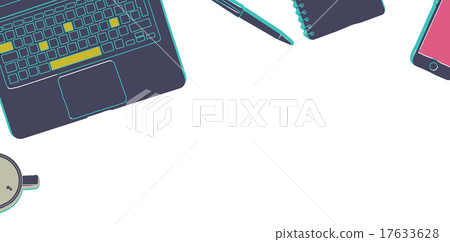 Office items laptop, phone, coffee, notebooks Office items laptop, phone, coffee, notebooks 17633628
