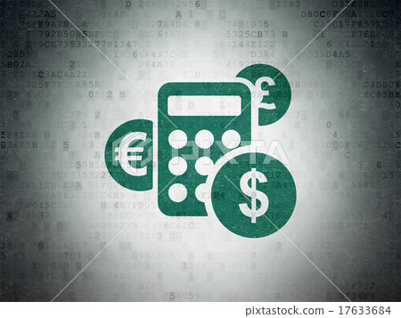 Finance concept: Calculator on Digital Paper 17633684