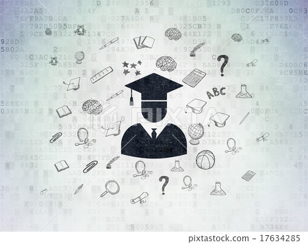Learning concept: Student on Digital Paper 17634285