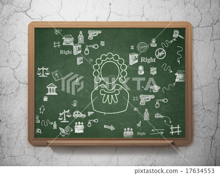 Law concept: Judge on School Board background 17634553