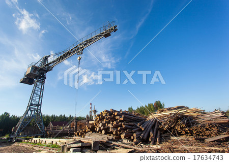 Saw mill with crane Saw mill with crane 17634743