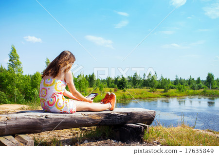 girl reading a book girl reading a book 17635849