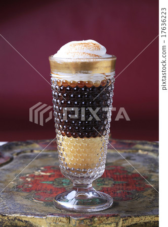 Liqueur coffee with whipped cream 17636223