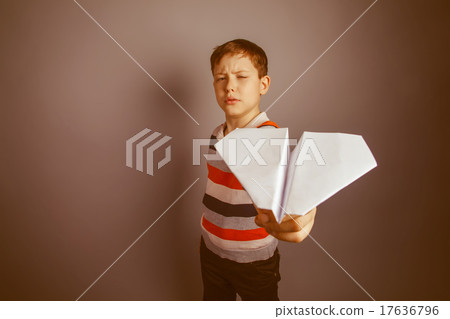 boy teenager European appearance Brown launches a 17636796