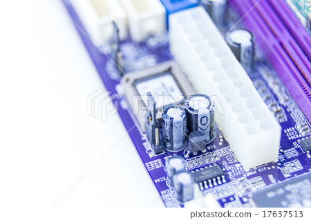 Close-up of computer motherboard Close-up of computer motherboard 17637513