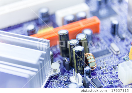 Close-up of computer motherboard 17637515