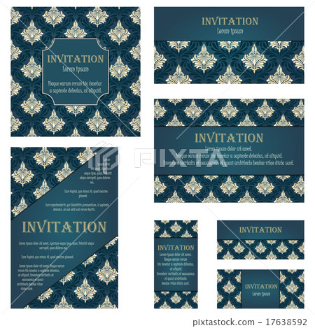 Set of Invitation Cards - Stock Illustration [17638592] - PIXTA