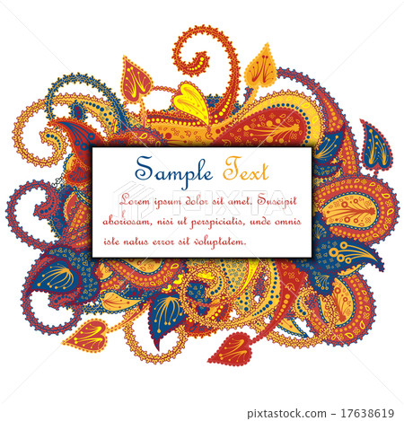 Paisley Pattern Ornate Frame Paisley Pattern Ornate Frame 17638619