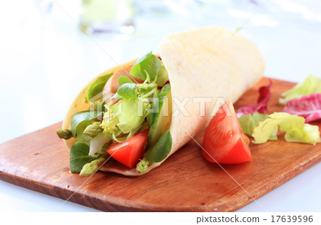 Vegetarian wrap sandwich 17639596