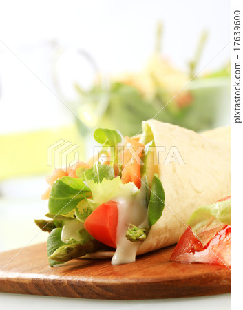 Salmon wrap sandwich 17639600