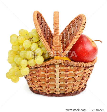 grapes and apples in the basket grapes and apples in the basket 17640226
