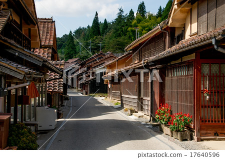 House row of Fukiya district in Takahashi city, Okayama prefecture House row of Fukiya district in Takahashi city, Okayama prefecture 17640596