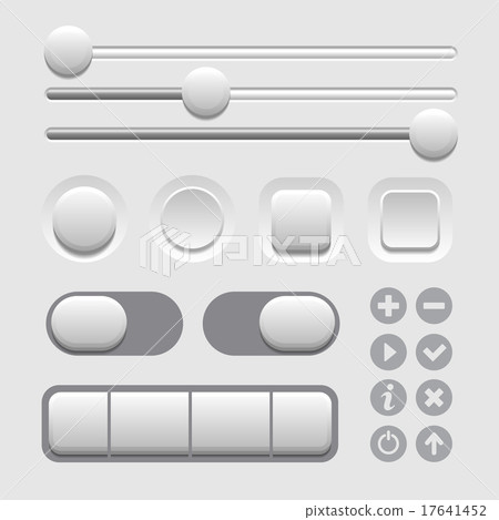 User Interface Elements Set on Light Background User Interface Elements Set on Light Background 17641452